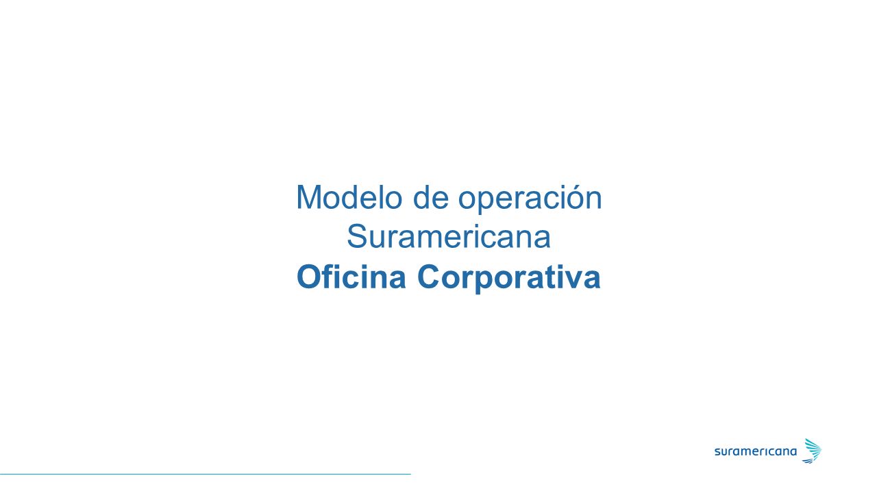 Modelo de operación Suramericana Oficina Corporativa