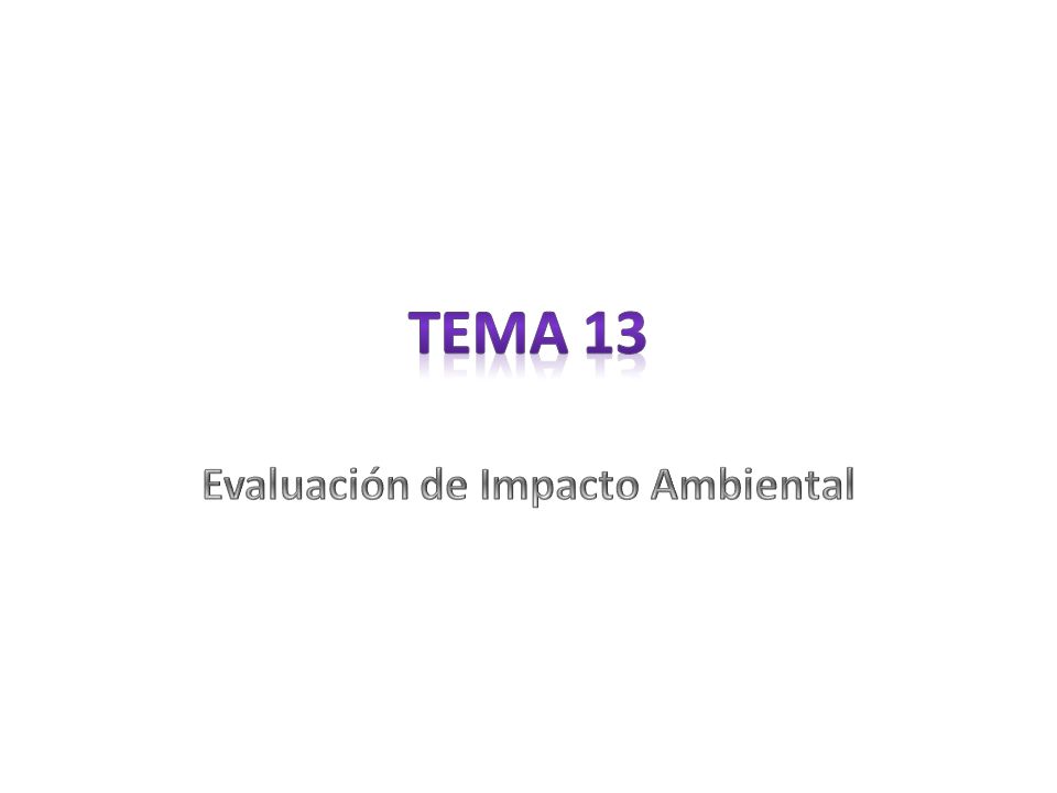 Evaluación de Impacto Ambiental