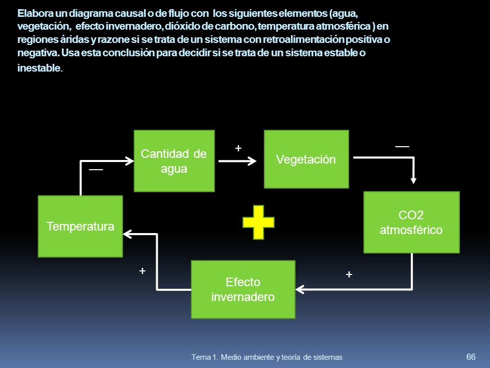 __ Cantidad de agua + Vegetación __ CO2 atmosférico Temperatura + +