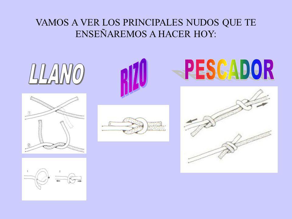 VAMOS A VER LOS PRINCIPALES NUDOS QUE TE ENSEÑAREMOS A HACER HOY: