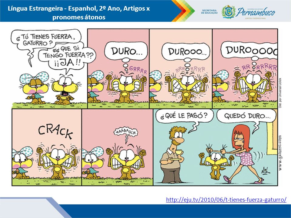 Língua Estrangeira - Espanhol, 2º Ano, Artigos x pronomes átonos