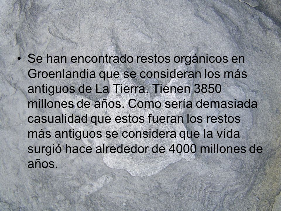 Se han encontrado restos orgánicos en Groenlandia que se consideran los más antiguos de La Tierra.