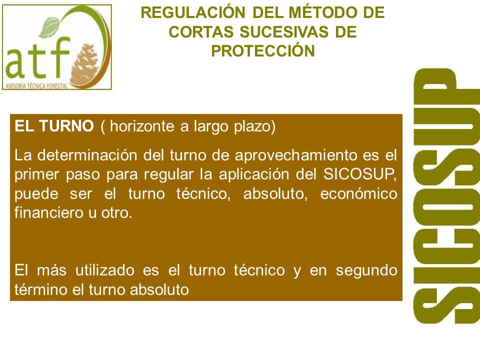 REGULACIÓN DEL MÉTODO DE CORTAS SUCESIVAS DE PROTECCIÓN