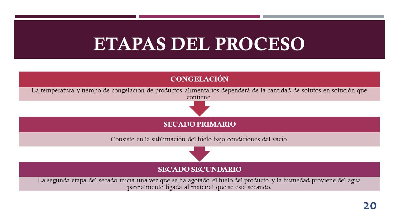 Consiste en la sublimación del hielo bajo condiciones del vacio.