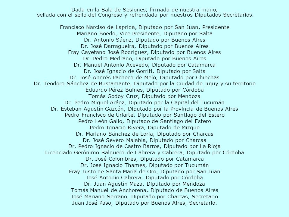 Francisco Narciso de Laprida, Diputado por San Juan, Presidente