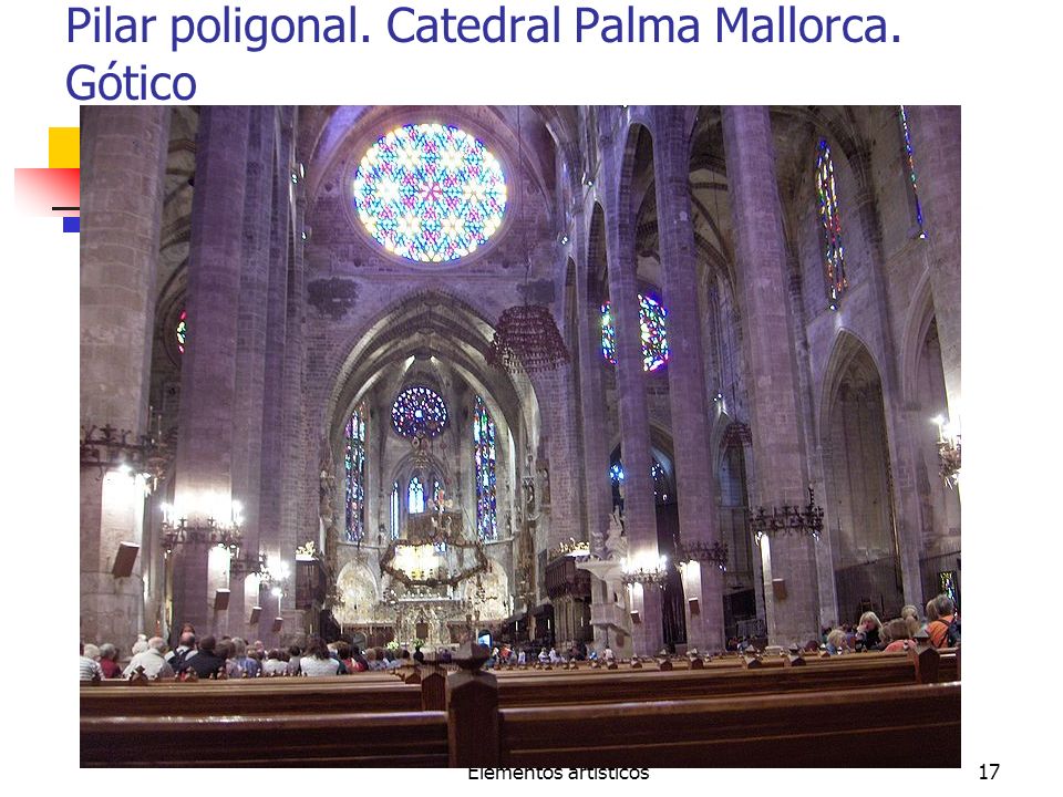 Pilar poligonal. Catedral Palma Mallorca. Gótico
