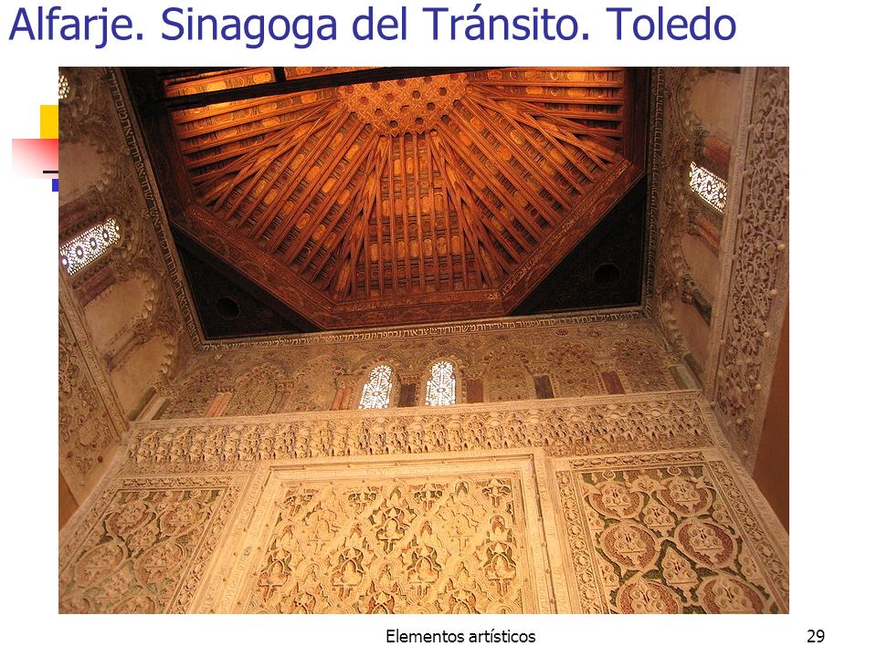 Alfarje. Sinagoga del Tránsito. Toledo