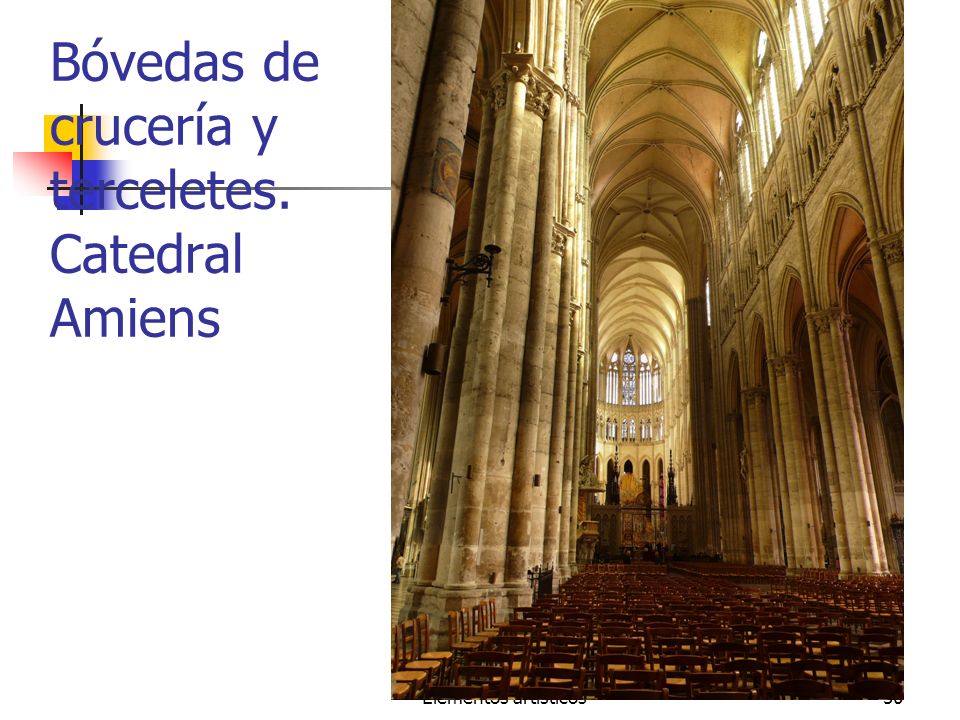 Bóvedas de crucería y terceletes. Catedral Amiens