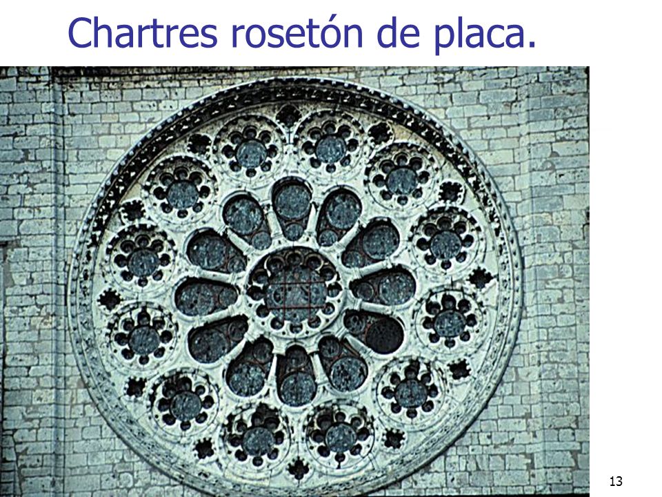 Chartres rosetón de placa.