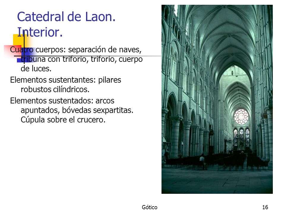 Catedral de Laon. Interior.