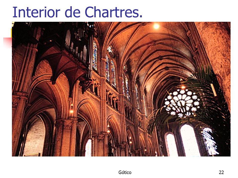 Interior de Chartres. Gótico