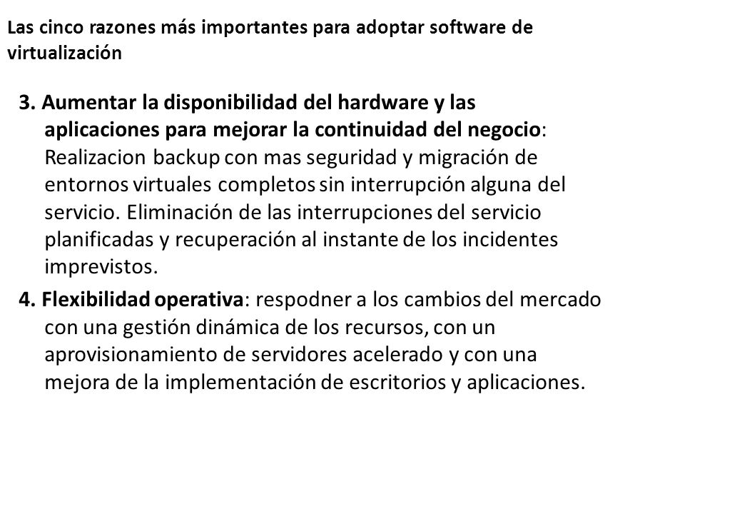 Las cinco razones más importantes para adoptar software de virtualización