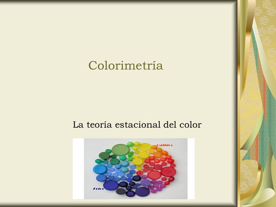 La teoría estacional del color