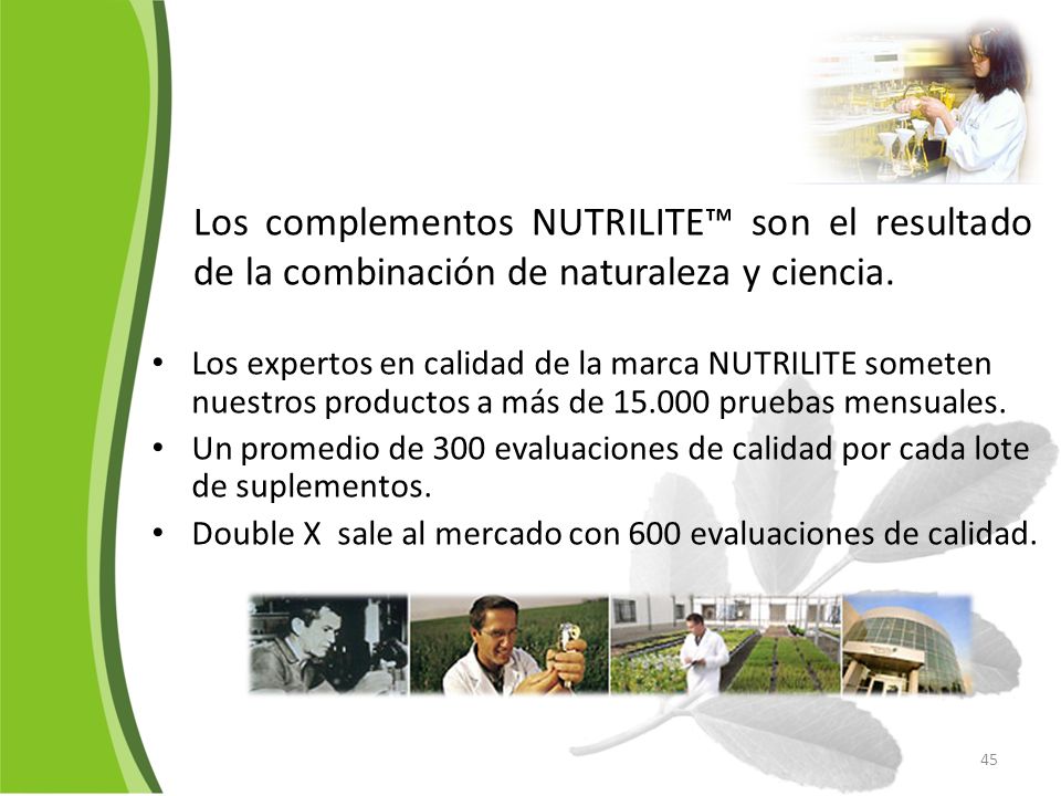 Los complementos NUTRILITE™ son el resultado de la combinación de naturaleza y ciencia.