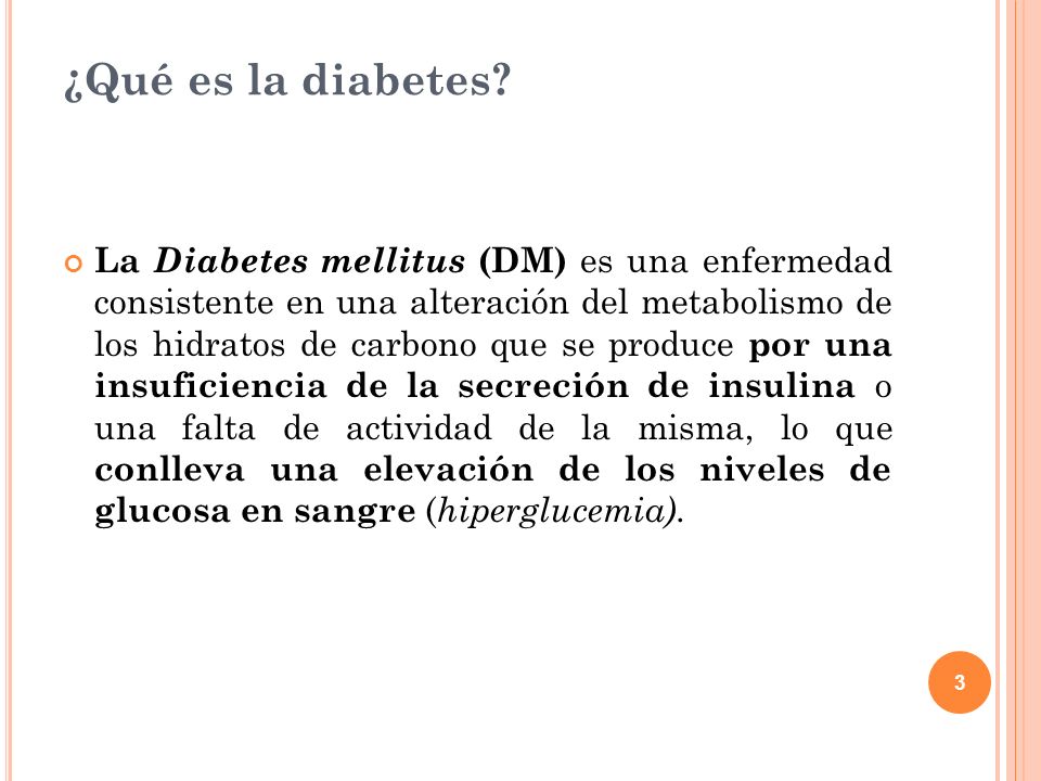 ¿Qué es la diabetes