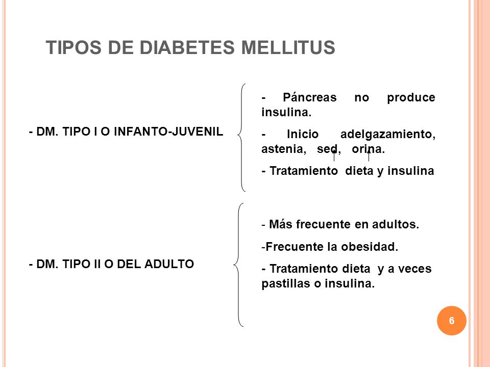 TIPOS DE DIABETES MELLITUS