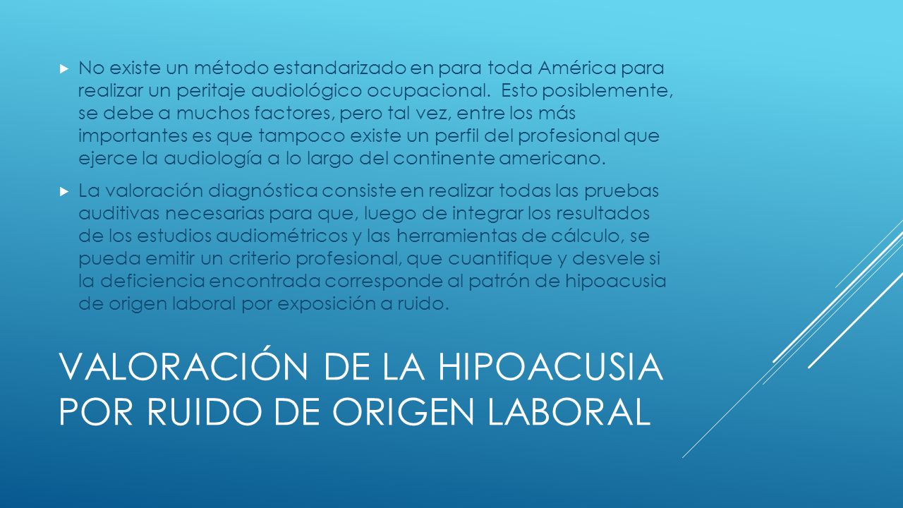 Valoración de la hipoacusia por ruido de origen laboral