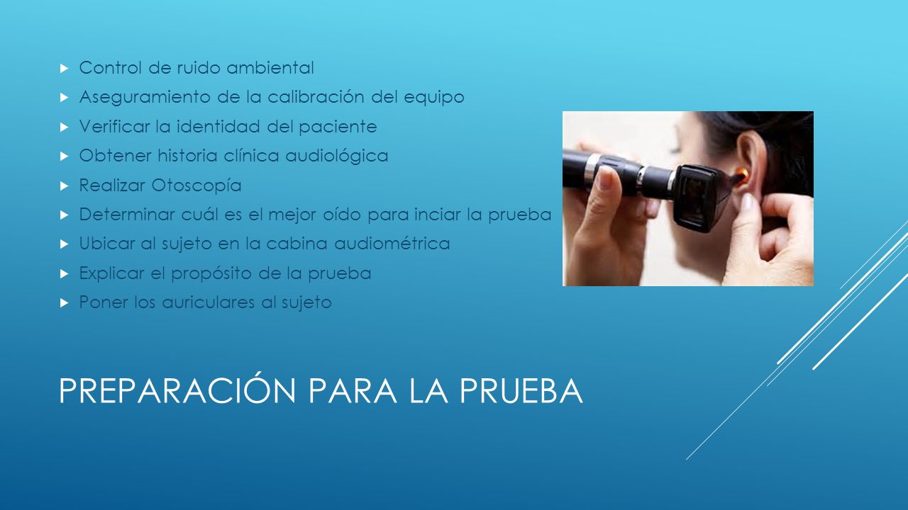 Preparación para la prueba