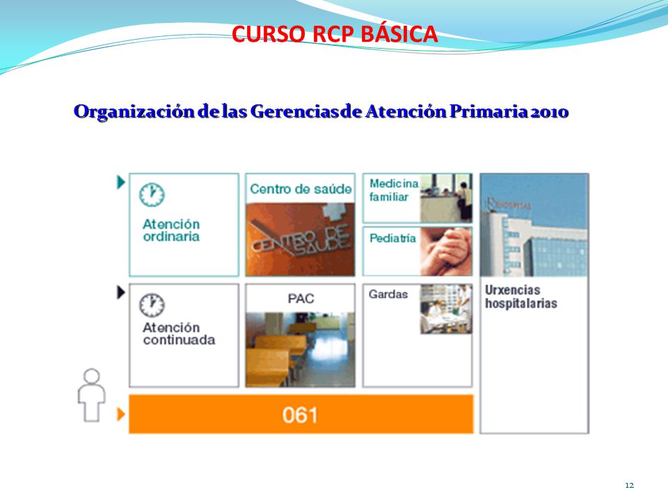 CURSO RCP BÁSICA Organización de las Gerencias de Atención Primaria 2010