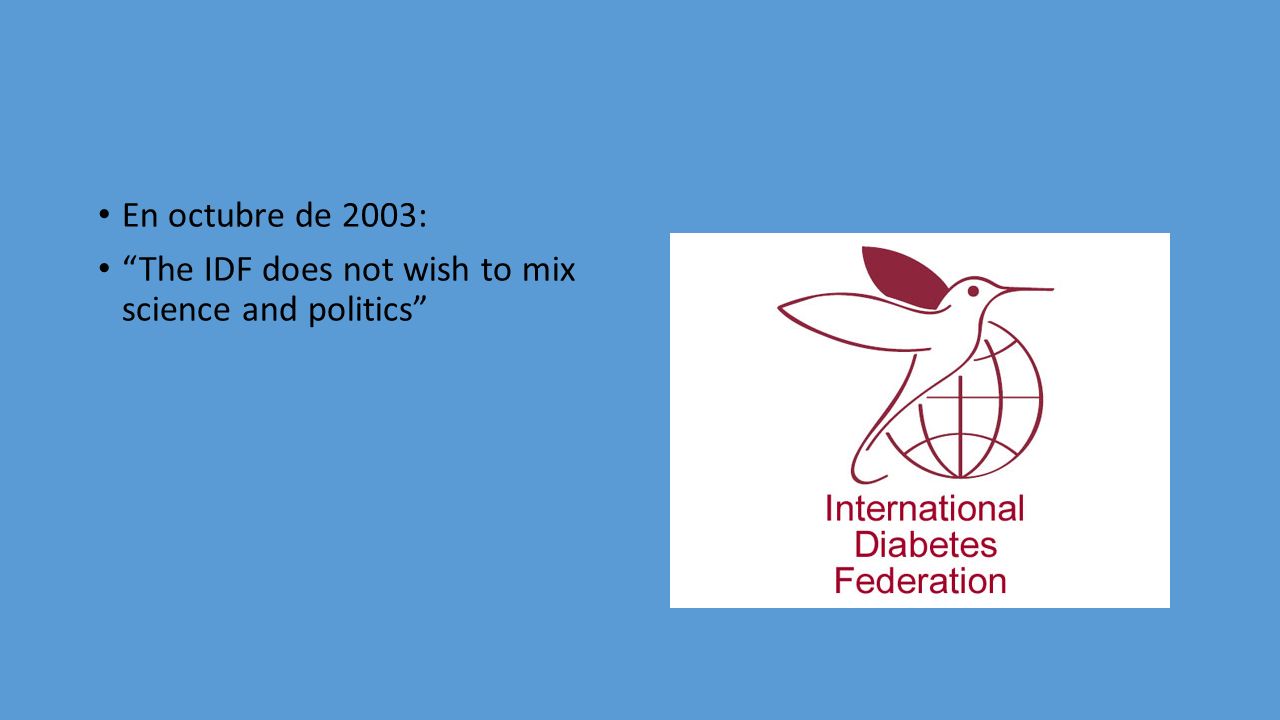 En octubre de 2003: The IDF does not wish to mix science and politics