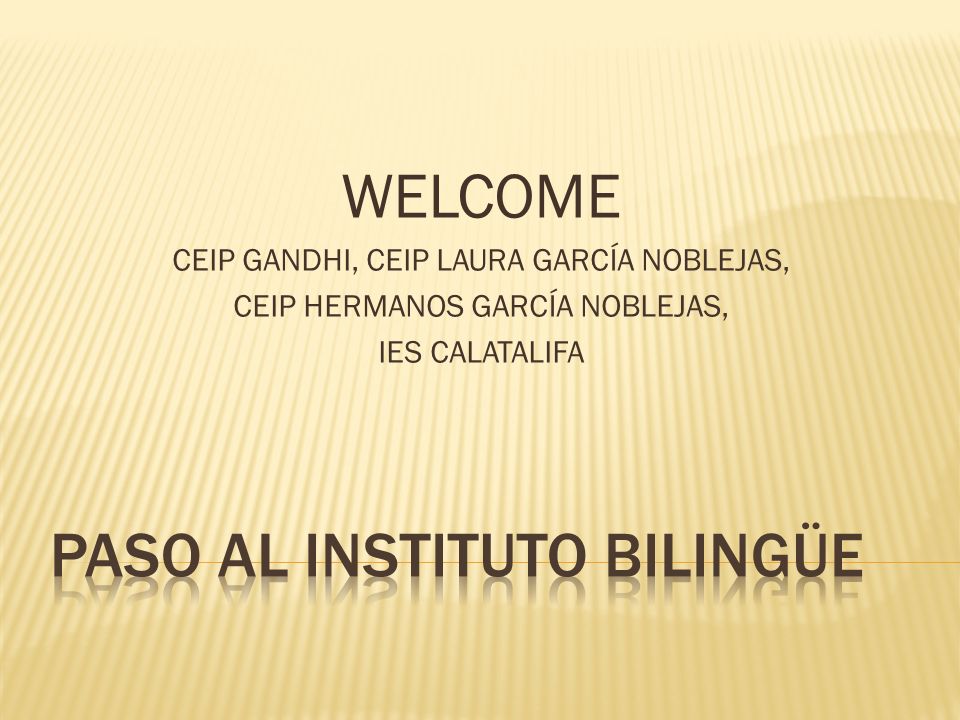 PASO AL INSTITUTO BILINGÜE