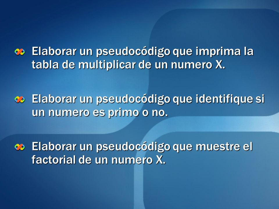 Elaborar un pseudocódigo que imprima la tabla de multiplicar de un numero X.