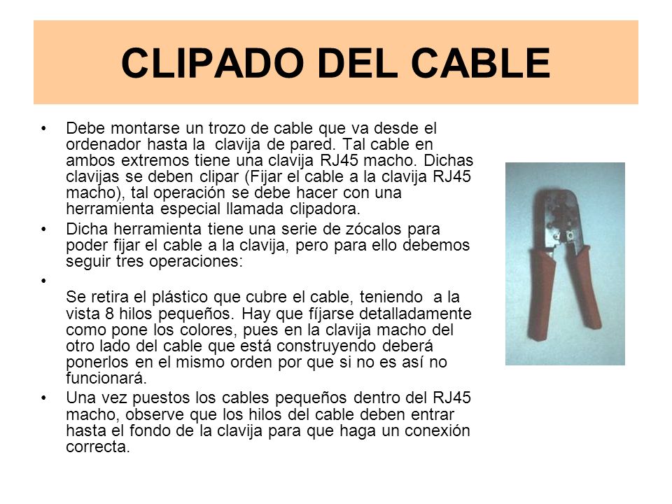 CLIPADO DEL CABLE
