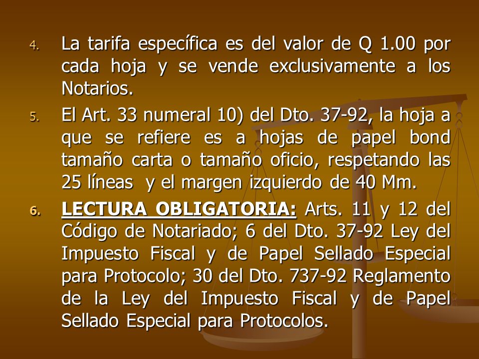 La tarifa específica es del valor de Q 1
