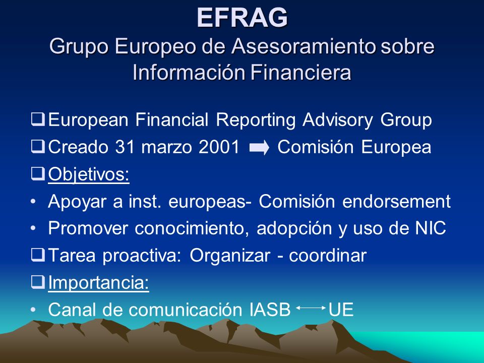 EFRAG Grupo Europeo de Asesoramiento sobre Información Financiera