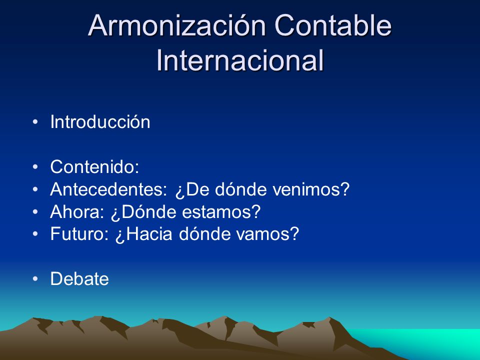 Armonización Contable Internacional