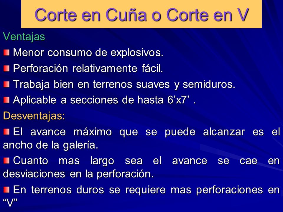 Corte en Cuña o Corte en V