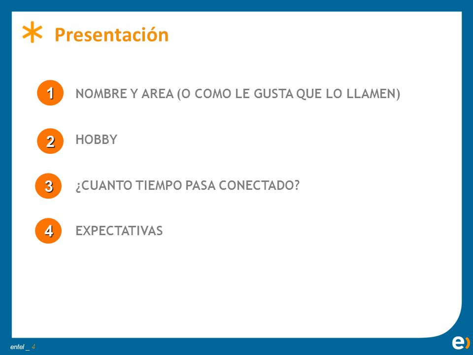 Presentación NOMBRE Y AREA (O COMO LE GUSTA QUE LO LLAMEN)