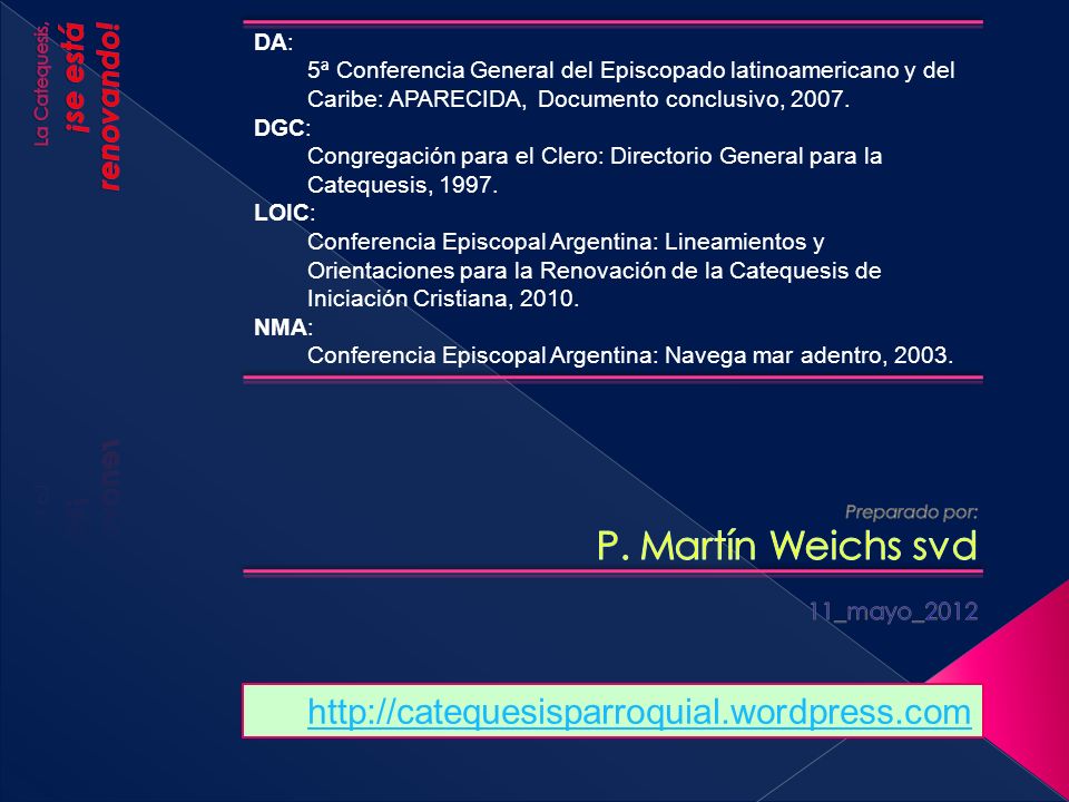 La Catequesis, ¡se está renovando!