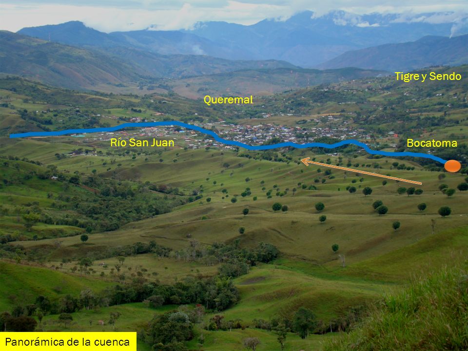 Tigre y Sendo Queremal Río San Juan Bocatoma Panorámica de la cuenca
