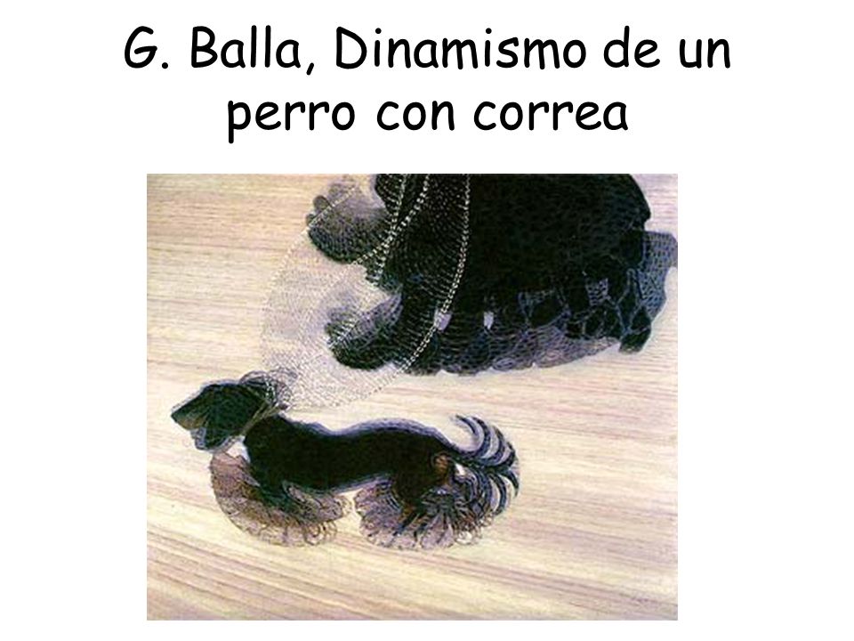 G. Balla, Dinamismo de un perro con correa