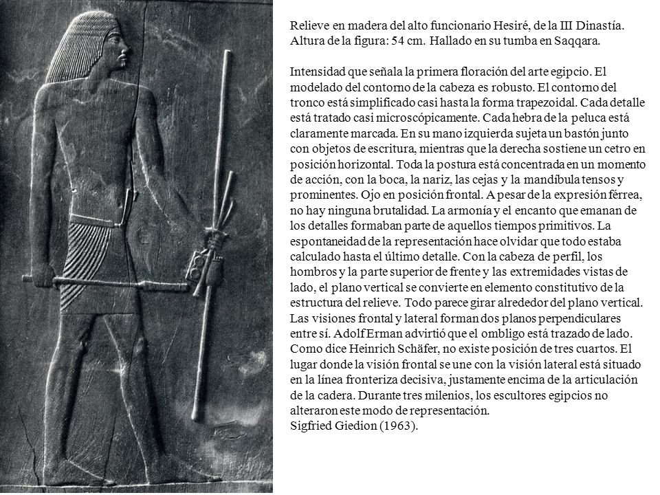 Relieve en madera del alto funcionario Hesiré, de la III Dinastía