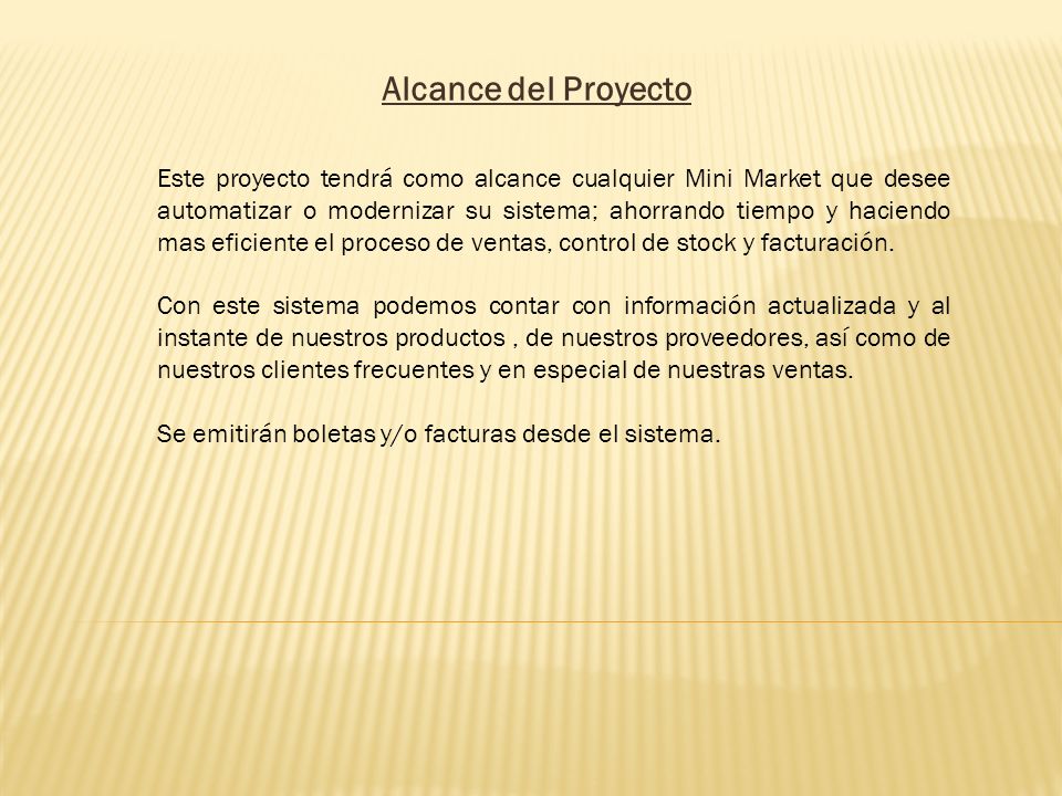 Alcance del Proyecto