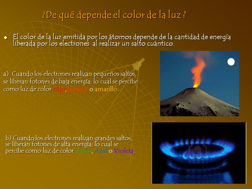 ¿De qué depende el color de la luz