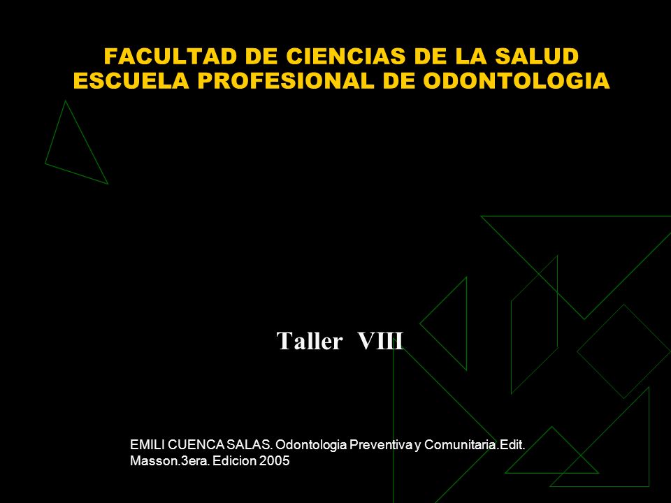 FACULTAD DE CIENCIAS DE LA SALUD ESCUELA PROFESIONAL DE ODONTOLOGIA