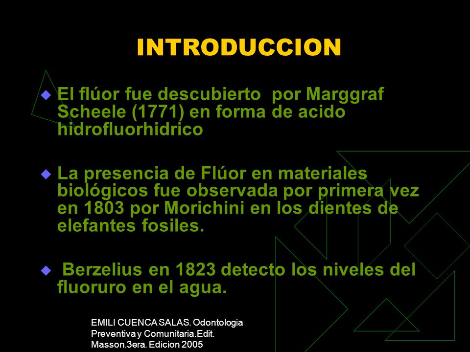 INTRODUCCION El flúor fue descubierto por Marggraf Scheele (1771) en forma de acido hidrofluorhidrico.