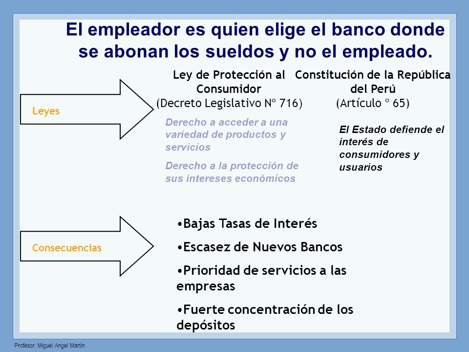 El empleador es quien elige el banco donde se abonan los sueldos y no el empleado.