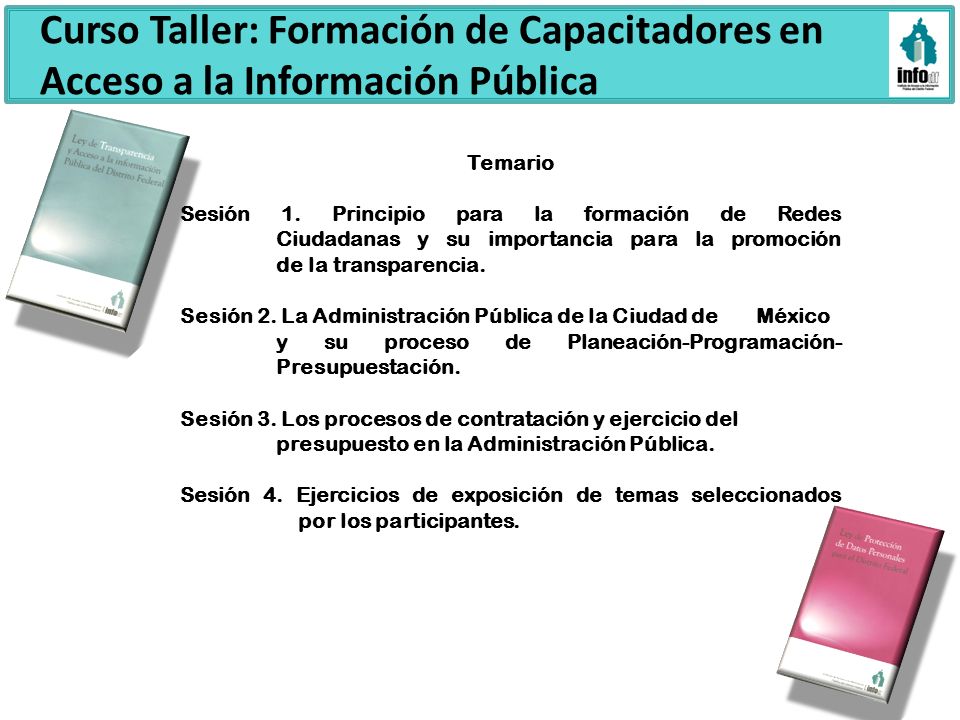 Curso Taller: Formación de Capacitadores en Acceso a la Información Pública