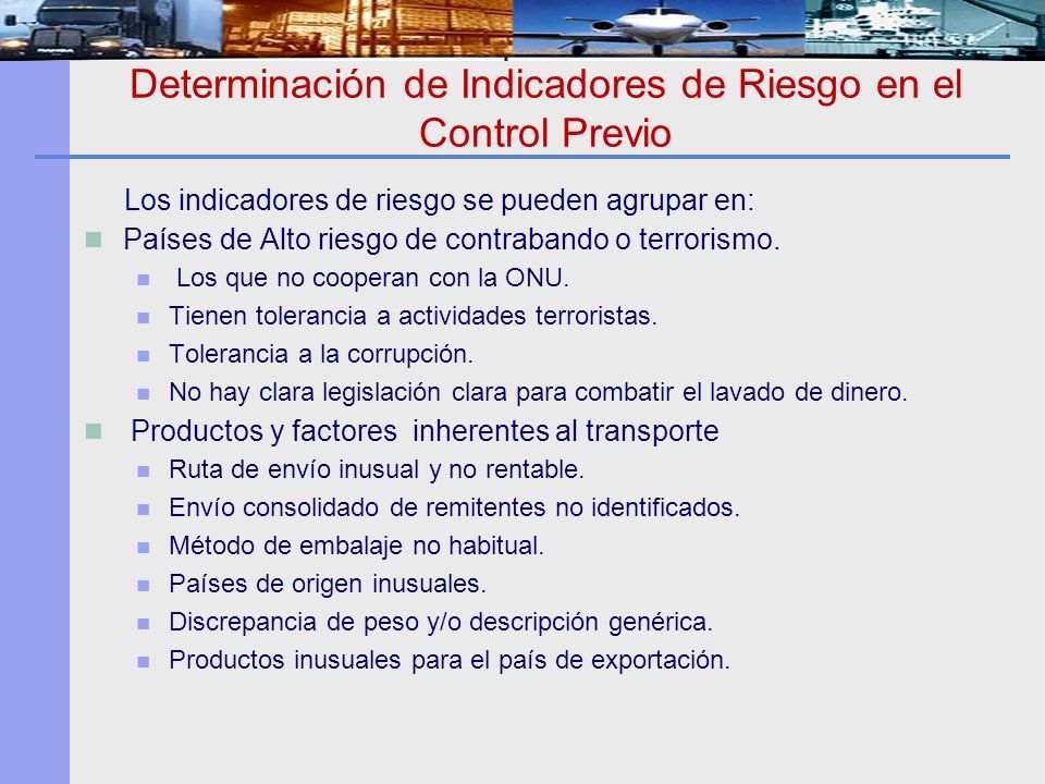 Determinación de Indicadores de Riesgo en el Control Previo