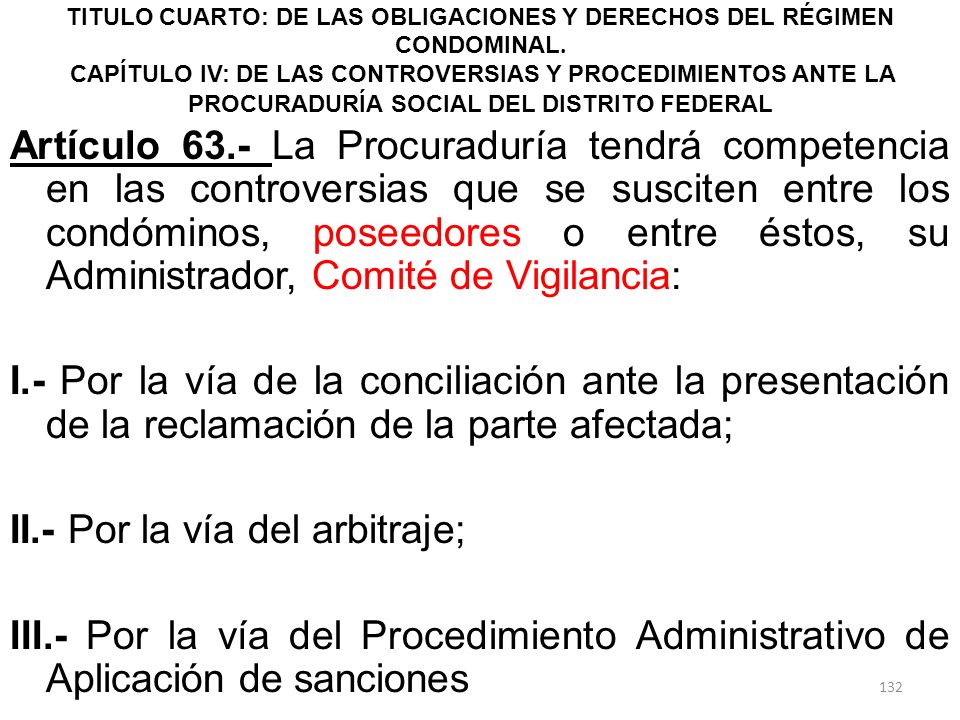 TITULO CUARTO: DE LAS OBLIGACIONES Y DERECHOS DEL RÉGIMEN CONDOMINAL