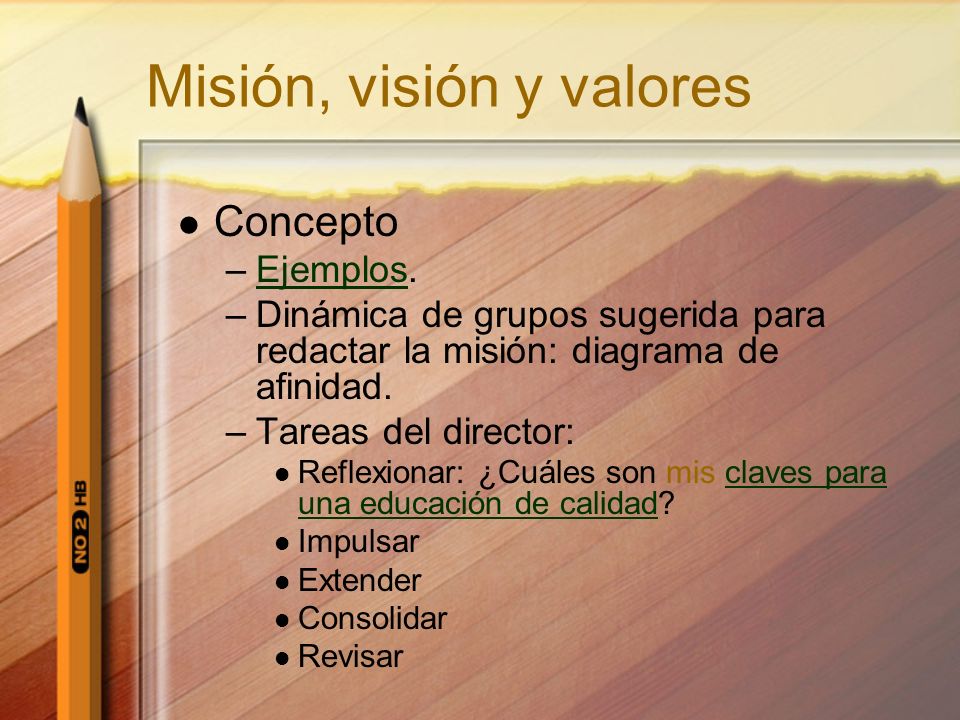 Misión, visión y valores