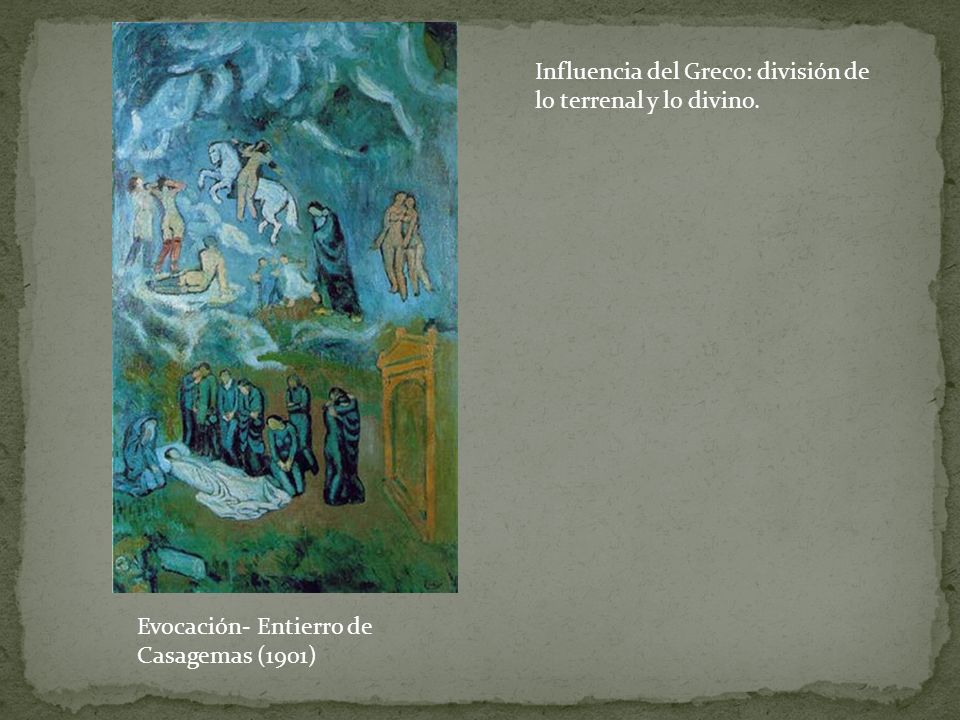 Influencia del Greco: división de lo terrenal y lo divino.