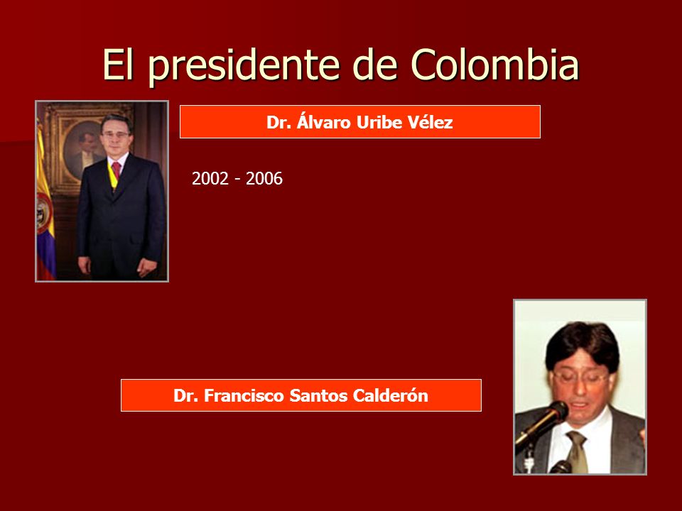 El presidente de Colombia
