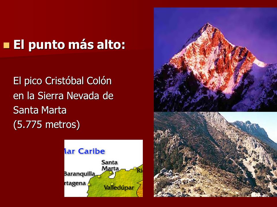 El pico Cristóbal Colón