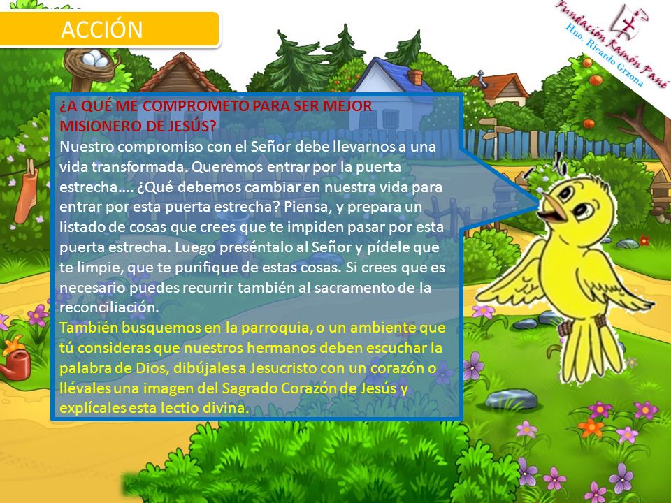 ACCIÓN ¿A QUÉ ME COMPROMETO PARA SER MEJOR MISIONERO DE JESÚS
