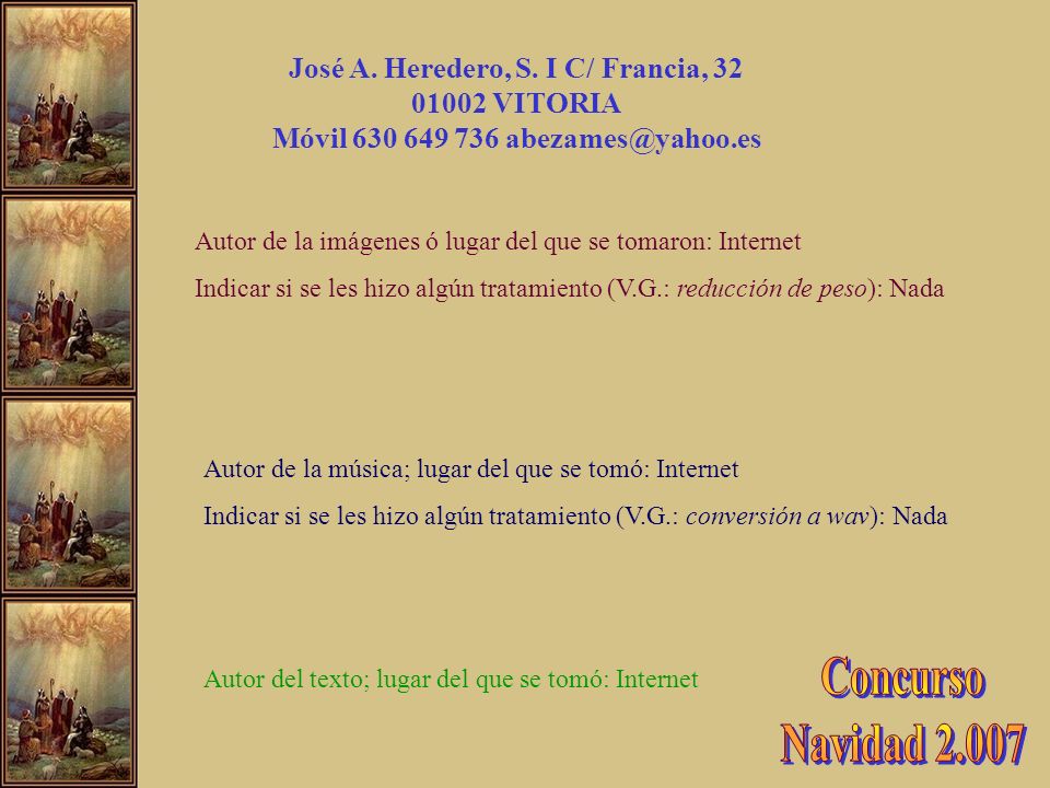 Concurso Navidad José A. Heredero, S. I C/ Francia, 32